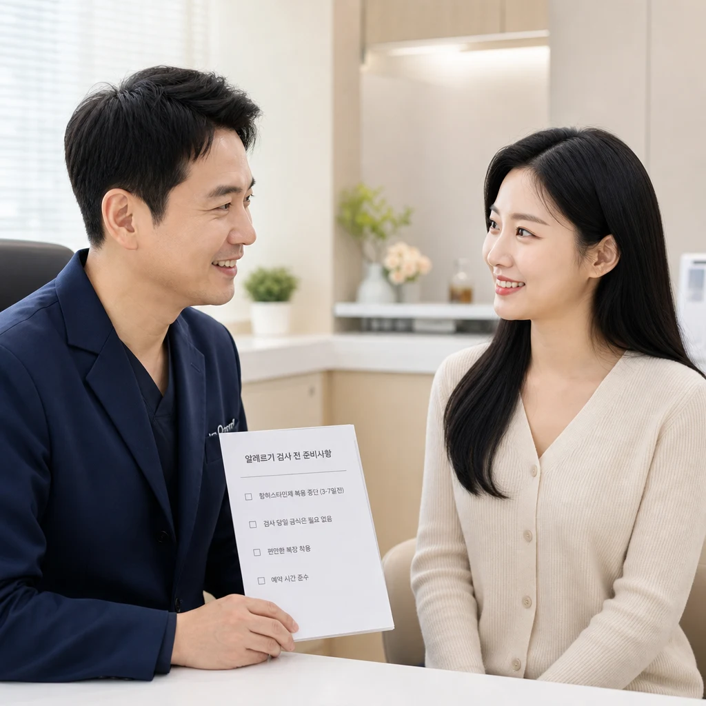 알레르기 검사 준비 단계는 어떻게 되나요?
